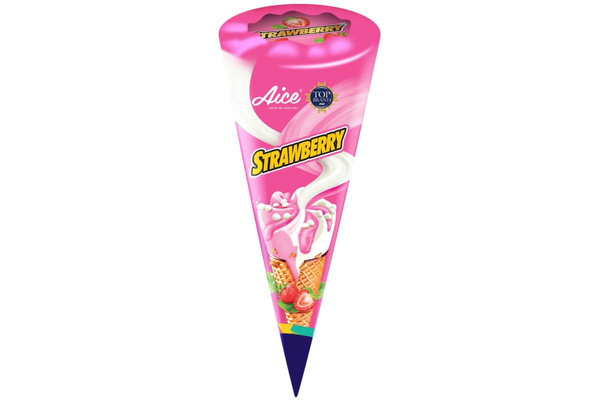 Рожок Aice «Strawberry» с клубникой