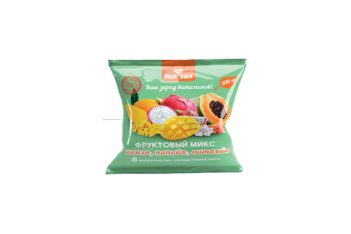 Смесь фруктов (манго, папайя, питахайя)