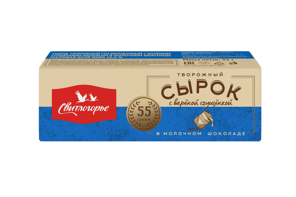 Сырок творожный «С варёной сгущёнкой» в молочном шоколаде